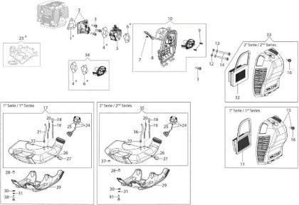 Tank and air filter BC 530 S Brushcutter