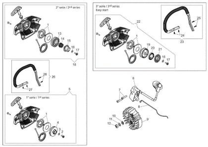 Starter assy GSH 510 (Euro 2 - Euro 5) Chainsaw