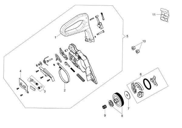 Chain cover and clutch GSH 510 (Euro 2 - Euro 5) Chainsaw
