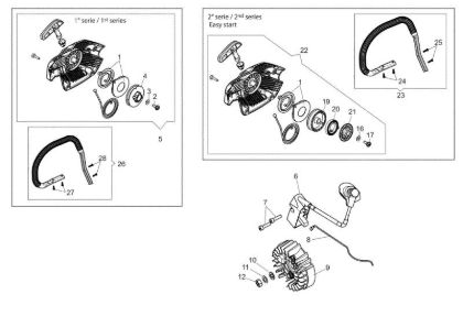 Starter assy GSH 56 (Euro 0) Chainsaw