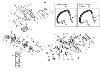 Tank and air filter GSH 56 (Euro 0) Chainsaw