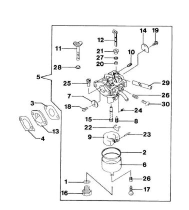 Carburetor LUX 47 KV Lawnmower