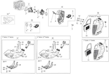 Tank and air filter BCF 530 Brushcutter