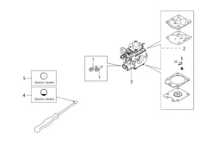 Carburetor WT-1199 BCF 530 Brushcutter