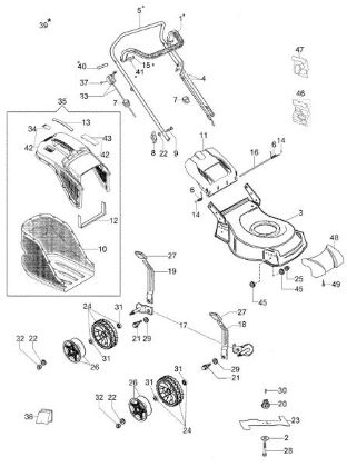 Complete illustrated parts list G 48 PK COMFORT PLUS (K600) (2018) Lawnmower