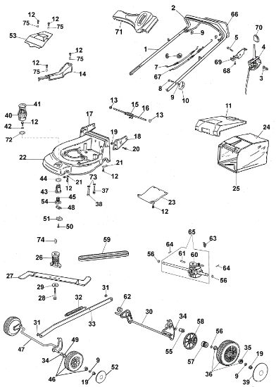 Complete illustrated parts list MAX 53 TA Lawnmower