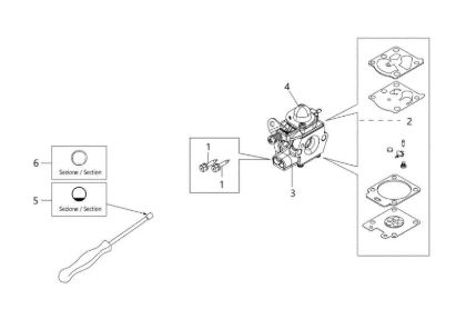 Carburetor WT-1099 BC 400 S Brushcutter