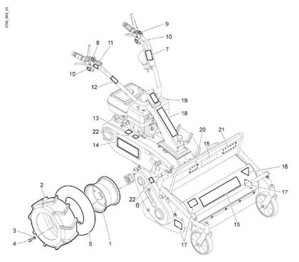 Driving wheel - Plate kit WB 80 HR 11 Flail mowers