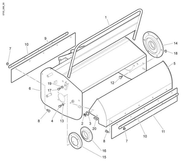 Guard (Rotor) WB 65 HR 11 Flail mowers