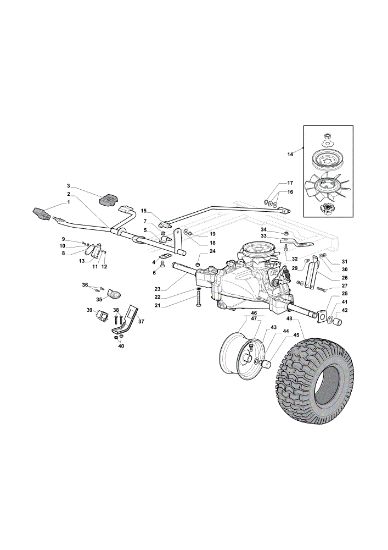 Transmission OM 98L/14,5 K H Cat. 2018 Garden tractor