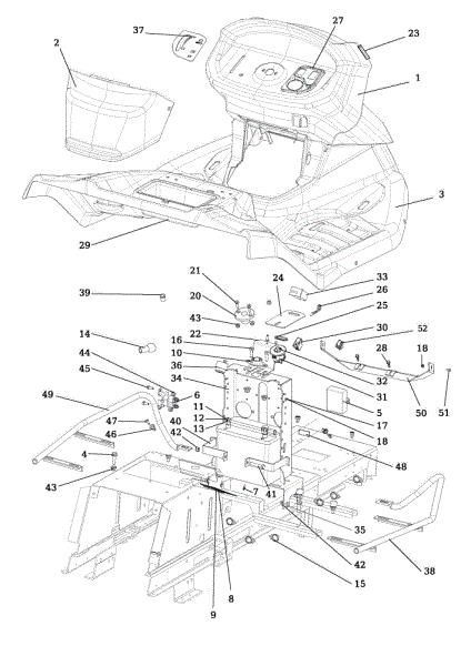Dashboard OM 107 L/24 KH (K2400AVD V-Twin) Cat. 2018 Garden tractor