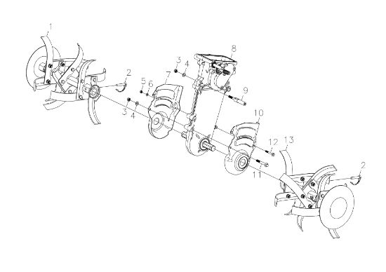 Frame MH 198 RK (K800 HC) 35cm Rotary tiller