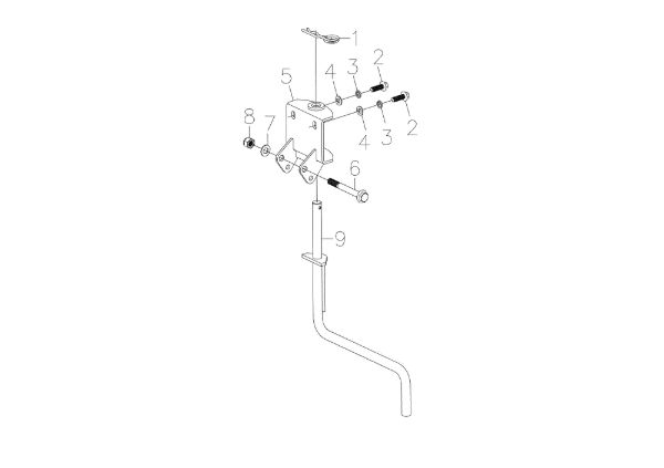 Drag bar MH 198 RK (K800 HC) 35cm Rotary tiller