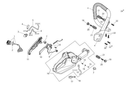 Tank and handle GS 411 (Euro 2) Chainsaw