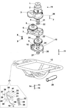 Reduction assy MTL 51 (EURO 5) Earth auger