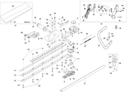 Blades assy HCS 247 P Hedgetrimmer