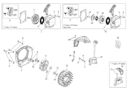 Starter assy and clutch BCH 40 BP Brushcutter
