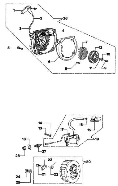 Starter assy 264 TTA Power cutter