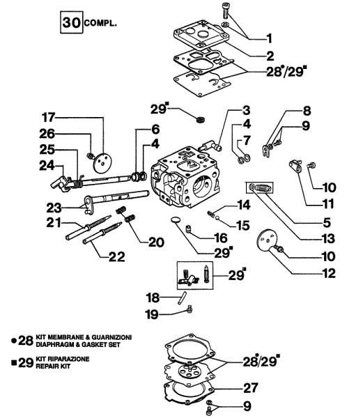 Carburetor 264 TTA Power cutter