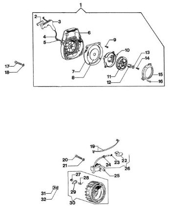 Starter assy 284 TTA Power cutter