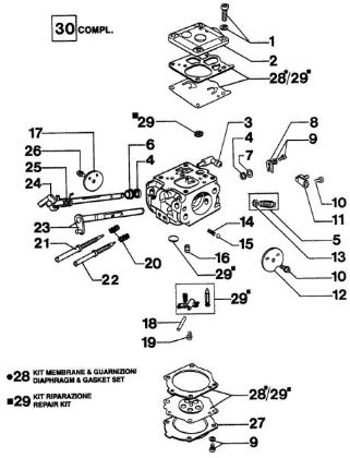 Carburetor 284 TTA Power cutter