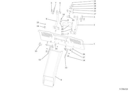 Chute and collector assy OM 92/16KH (K1600AVD) Cat. 2019 Garden tractor