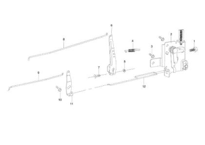 Control lever OM 92/16KH (K1600AVD) Cat. 2019 Garden tractor