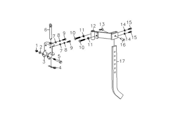 Drag bar MH 198 RKS (K800 HC - EURO5) Rotary tiller