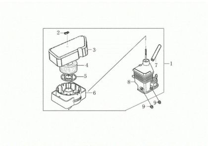 Air filter MH 198 RKS (K800 HC - EURO5) Rotary tiller