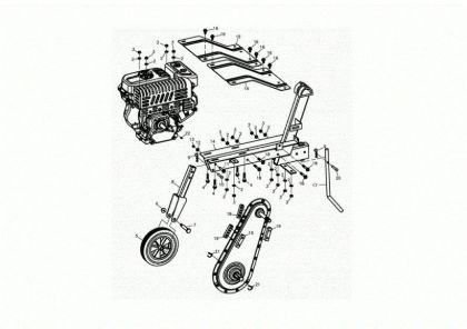 Frame MH 175 RKS (K800 HT - EURO5) Rotary tiller
