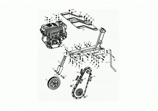 Frame MH 175 RKS (K800 HT - EURO5) Rotary tiller
