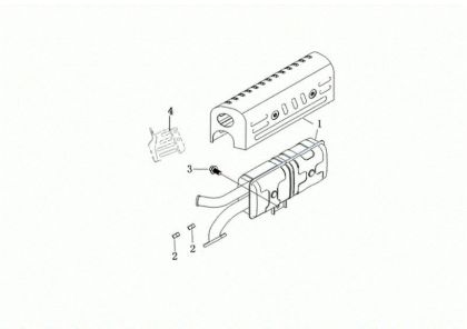 Muffler MH 175 RKS (K800 HT - EURO5) Rotary tiller