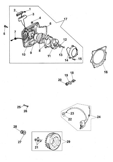 Starter assy 999 TTA Power cutter
