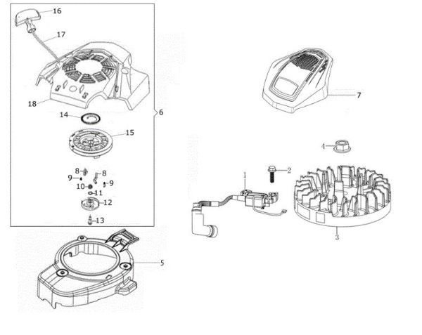 Ignition system G 44 PK COMFORT PLUS (K605) EURO 5 Lawnmower