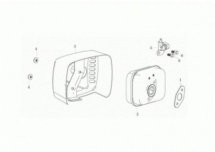 Muffler G 44 PK COMFORT PLUS (K605) EURO 5 Lawnmower