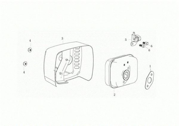 Muffler G 48 TK COMFORT PLUS (K605) EURO 5 Lawnmower