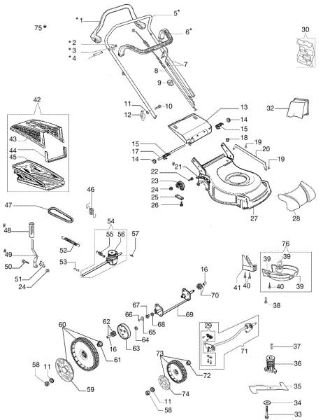 Illustrated parts list GV 48 TK ALLROAD 3 (K605) EURO 5 Lawnmower