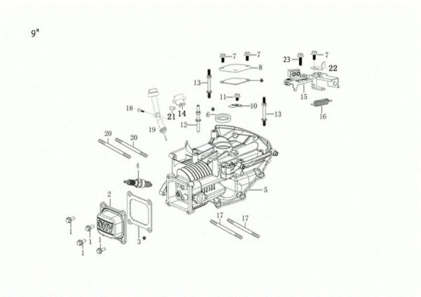 Crankcase GV 48 TK ALLROAD 3 (K605) EURO 5 Lawnmower