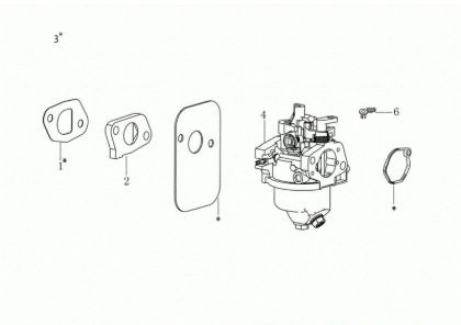 Carburetor GV 48 TK ALLROAD 3 (K605) EURO 5 Lawnmower
