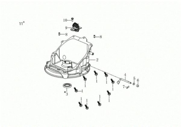 Crankcase cover G 48 PK COMFORT SD (K 605) EURO 5 Lawnmower