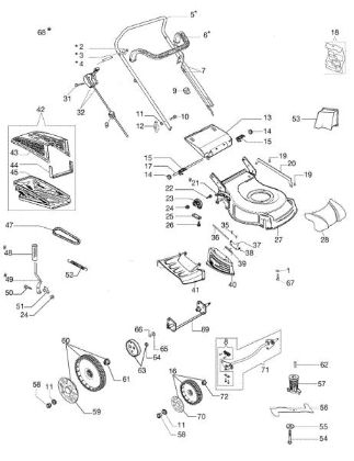Complete illustrated parts list GV 53 PK ALLROAD PLUS 4 (K655) EURO 5 Lawnmower