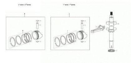 Shaft + piston GV 53 PK ALLROAD PLUS 4 (K655) EURO 5 Lawnmower