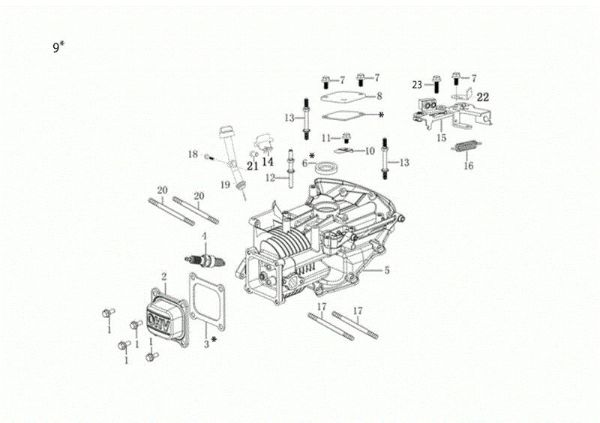 Crankcase MAX 48 TK ALLROAD ALUMINIUM (K655) EURO 5 Lawnmower