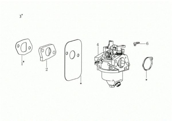 Carburetor MAX 48 TK ALLROAD ALUMINIUM (K655) EURO 5 Lawnmower