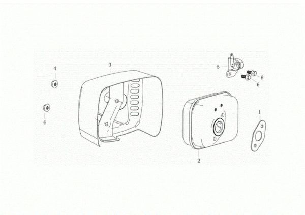 Muffler MAX 48 TK ALLROAD ALUMINIUM (K655) EURO 5 Lawnmower