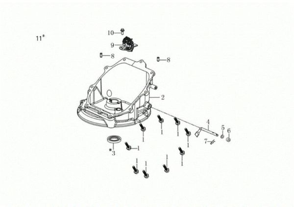 Crankcase cover G 48 TK ALLROAD PLUS 4 (K655) EURO 5 Lawnmower