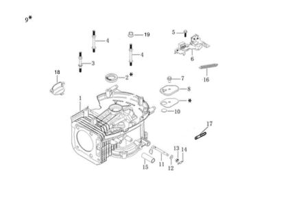 Crankcase MAX 53 PK ALLROAD ALUMINIUM (K805) EURO 5 Lawnmower