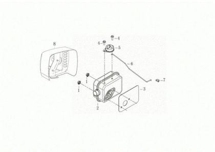Muffler MAX 53 PK ALLROAD ALUMINIUM (K805) EURO 5 Lawnmower