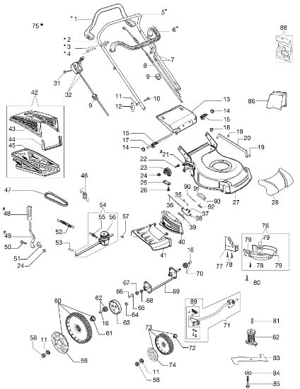 Complete illustrated parts list GV 53 TK ALL ROAD PLUS 4 (K805) EURO 5 Lawnmower