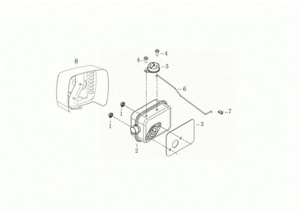 Muffler GV 53 TK ALL ROAD PLUS 4 (K805) EURO 5 Lawnmower